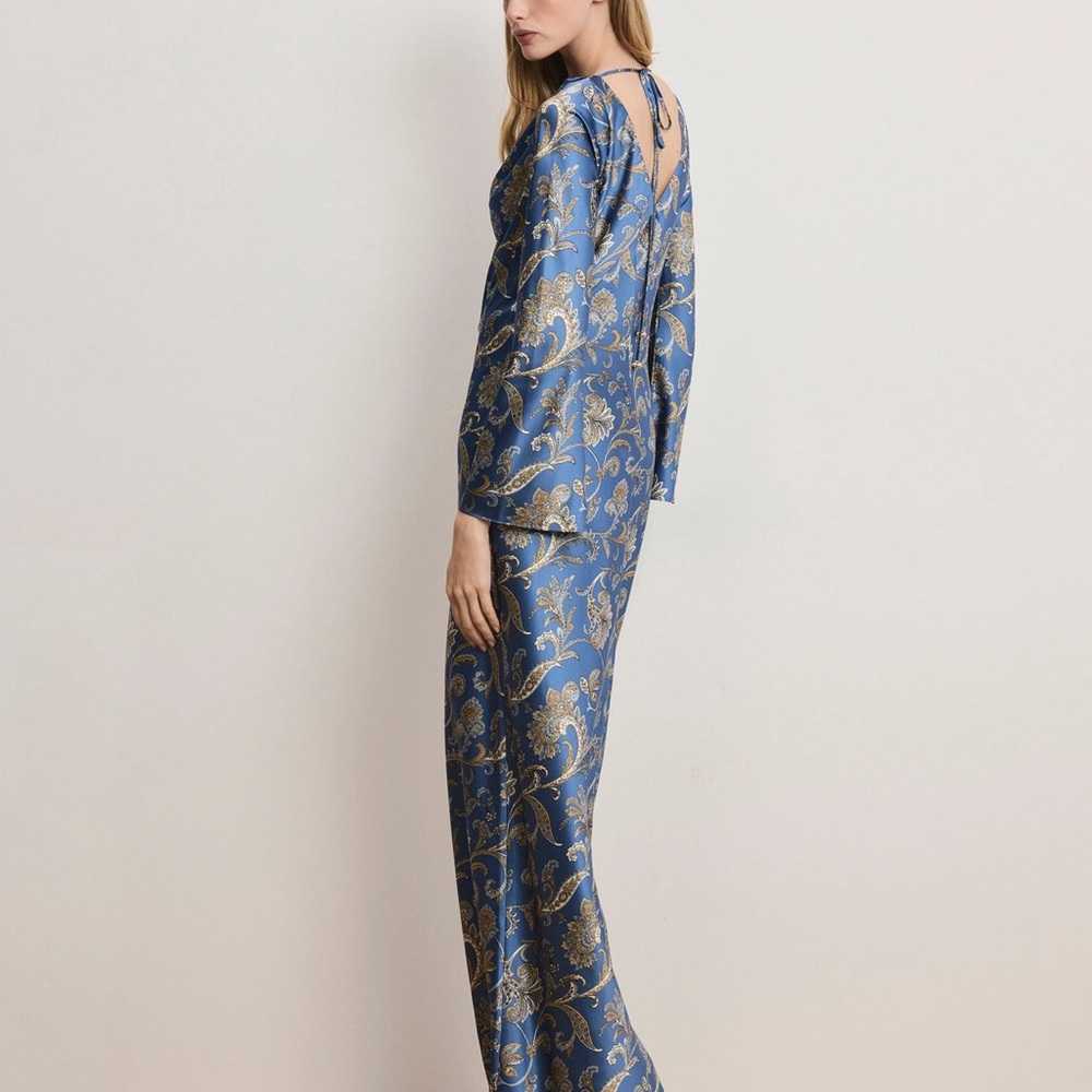 Veronica Beard Ember Silk-Blend Maxi Dress - Picture 2 of 5